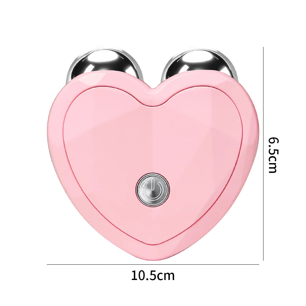 Microcurrent Face Lifting Roller Massager with Gel Anti-Wrinkle Skin Tightening Rejuvenation Product Slimming Facial Beauty Care