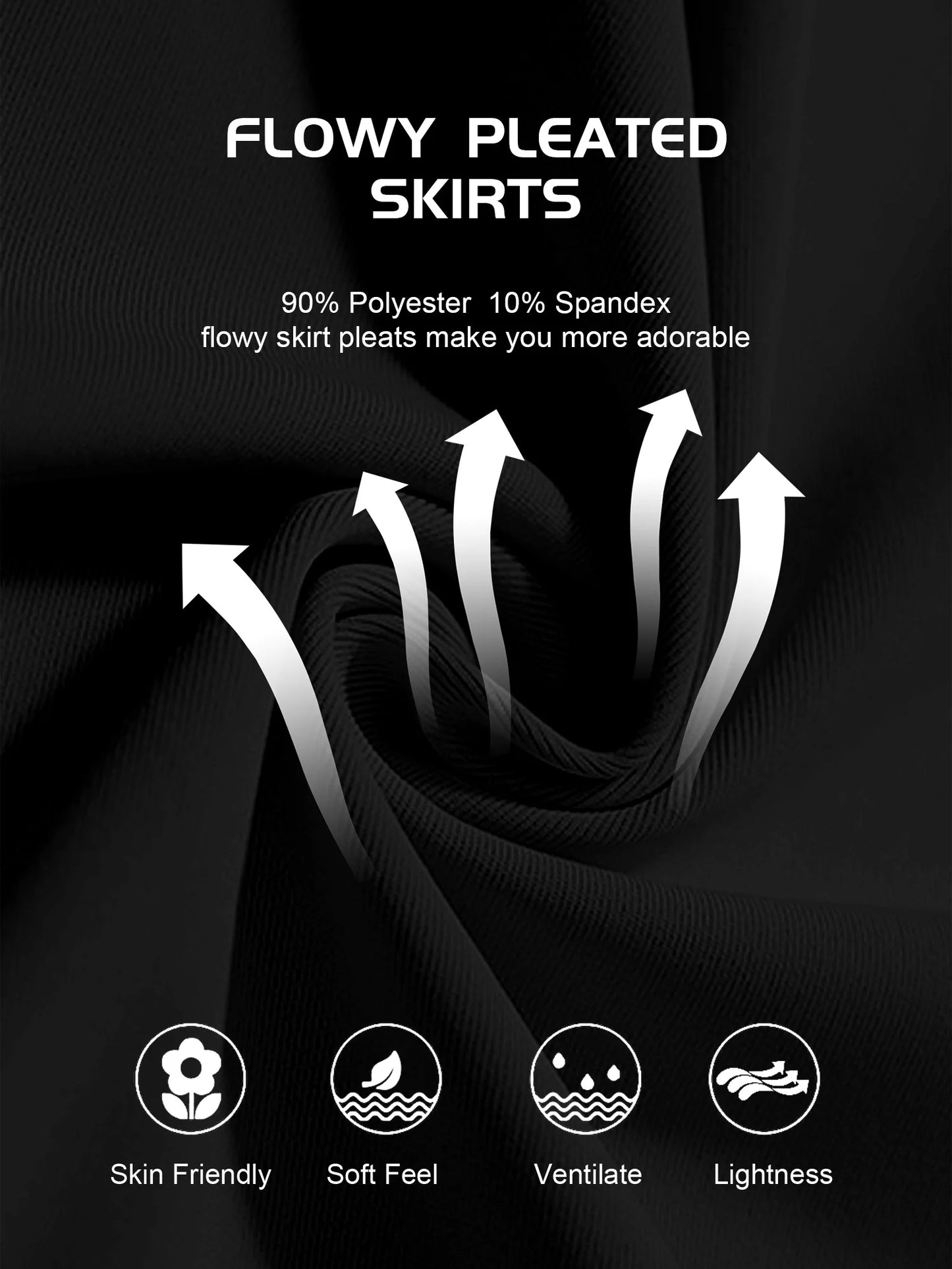 Sexy Women's Pleated Skirt High Waisted Sports Casual Short Skirt Quick Drying Air Defense Tennis Skirt Fashionable Pants Skirt