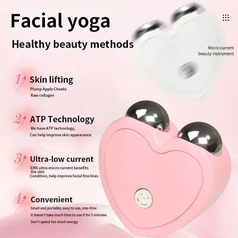 Face Lifting Machine Facial Massager Microcurrent Roller Charging Facial Anti Skin Tightening Wrinkle Rejuvenation Beauty tool