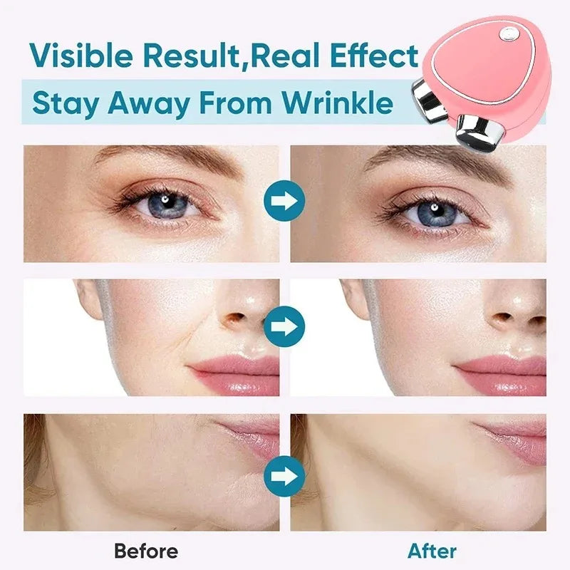 Mini Facial Massage Beauty Instrument Portable USB Charging Multifunctional Skin Care Thin Face Anti Wrinkle Face Firming Lift