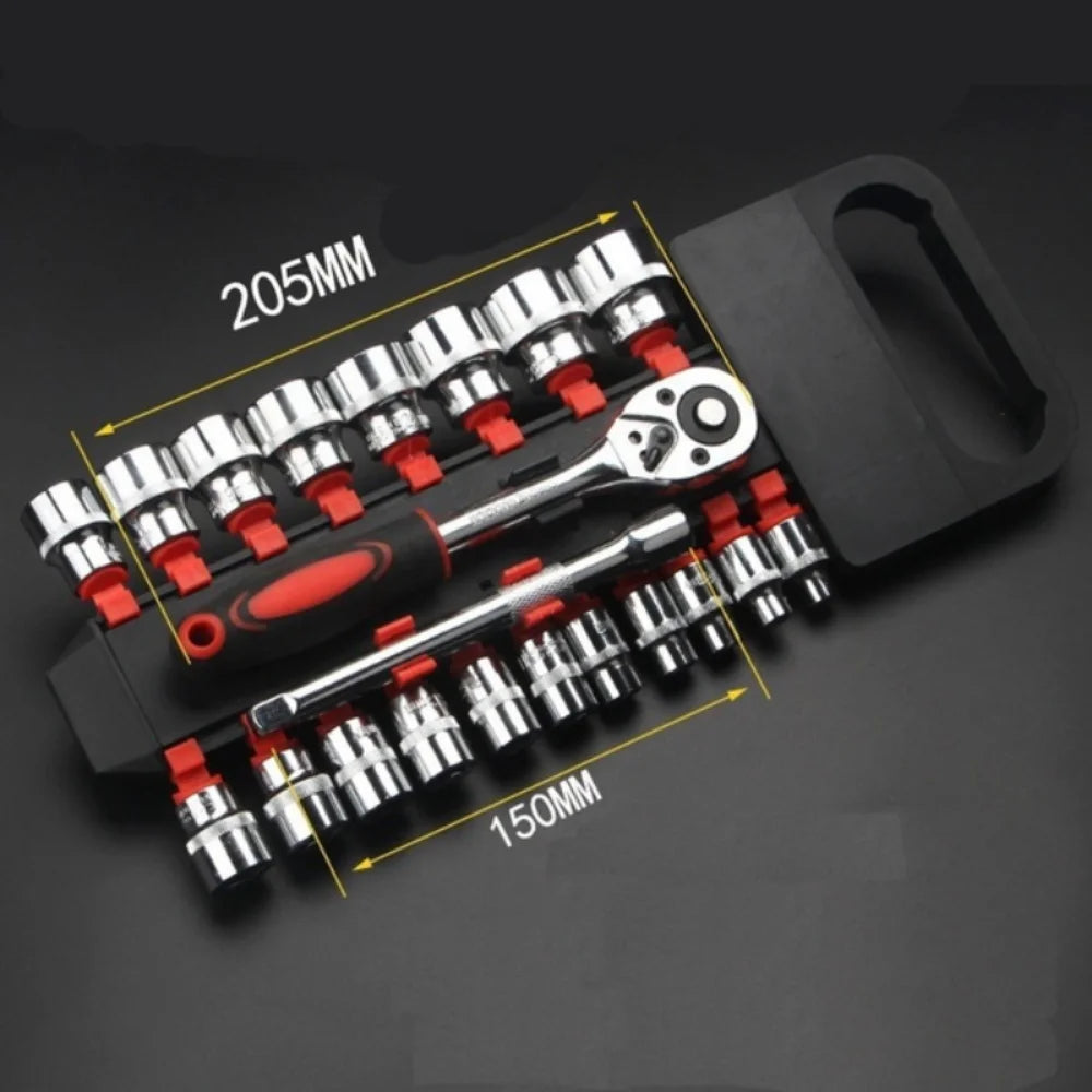 BS1 12 Piece Quick Wrench Barrel Set Motorcycle Bicycle Repair Tool Hardware Auto Boat Car Multi Tool Kit Easy to Carry