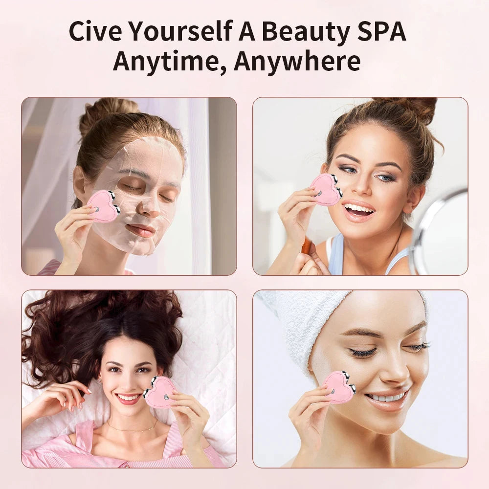 Microcurrent Face Lifting Roller Massager with Gel Anti-Wrinkle Skin Tightening Rejuvenation Product Slimming Facial Beauty Care
