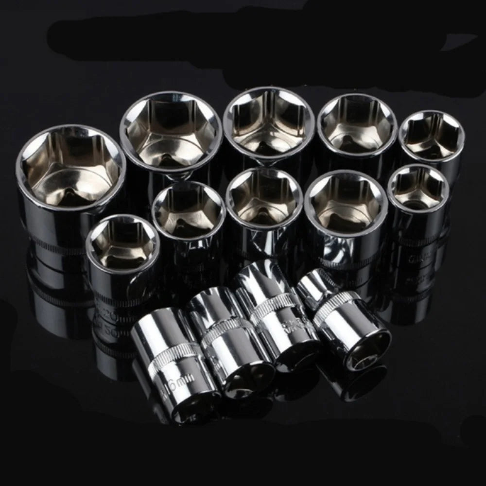 BS1 12 Piece Quick Wrench Barrel Set Motorcycle Bicycle Repair Tool Hardware Auto Boat Car Multi Tool Kit Easy to Carry