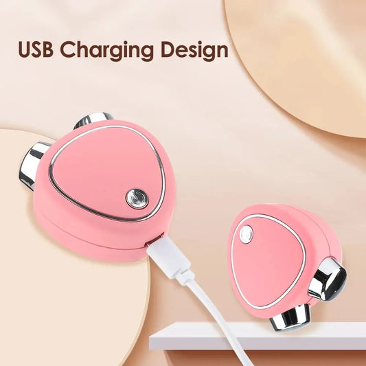 Face Lift Massager USB Portable Heart Shape Microcurrent Facial Massager Reduce Double Chin Handheld Face Lifting for Face