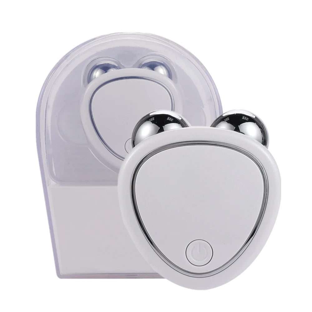 EMS Facial Massager Microcurrent Face Lifting Machine Anti Wrinkle Roller Skin Tightening Rejuvenation Beauty Charging Facial